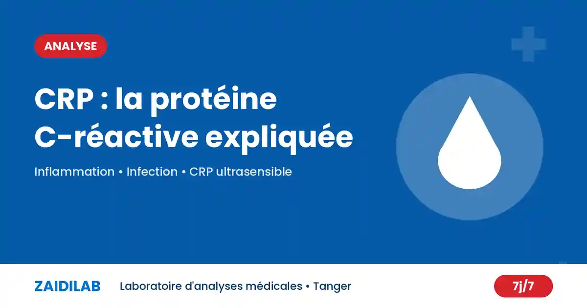 Analyse CRP à Tanger : la protéine C-réactive expliquée – ZaidiLab
