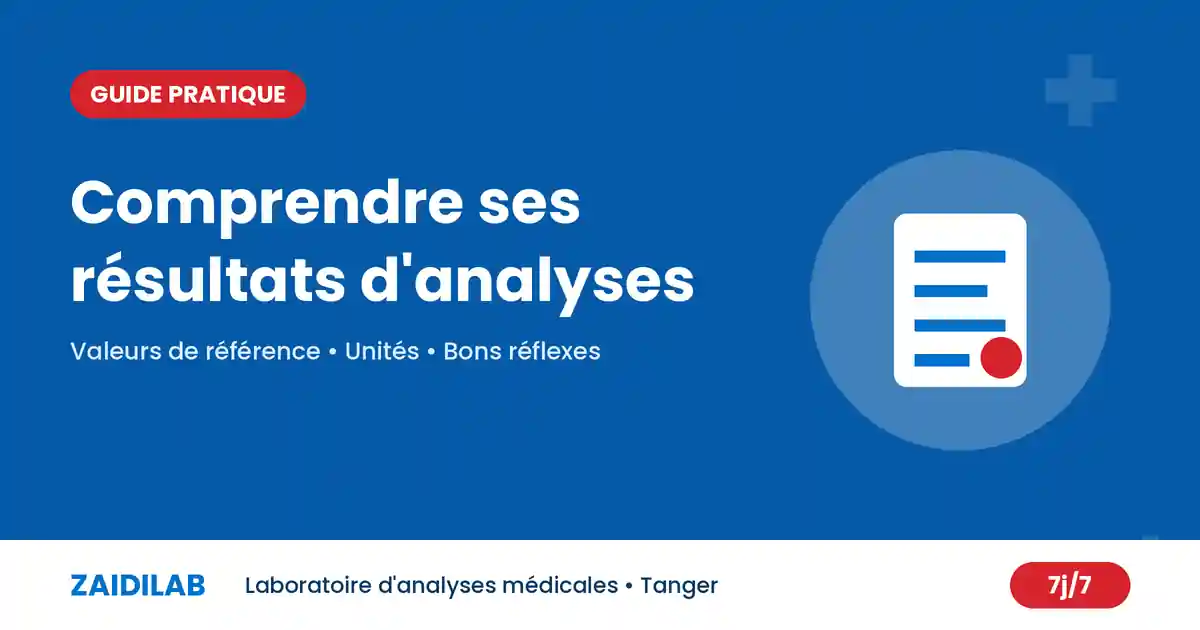 Comprendre ses résultats d’analyses médicales : guide pratique – ZaidiLab Tanger